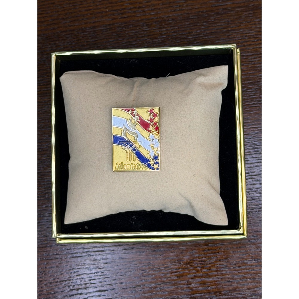 Vintage 1996 Atlanta Olympic Games 100th Anniversary Centennial Lapel Pin Boxed